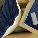 Bed Wedge Pillow for Sleeping, 3PCS Wedge Pillow Set for After Surgery, Adjustable 7 &12 inch Pillow Wedges for Acid Reflux Relief, Back Pain Relief, Sleep Apnea, Sitting Up, Headboard (Blue/White)