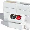 JCXGRVC small treat boxes 100pcs - white candy box with window - 4.17x2.16x1.37 inches - perfect for chocolate, small bakery boxes macaron boxes for 2
