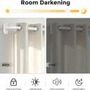 Curtain Rods 36-88 Inch, White Wrap Around Blackout Curtain Rods for Windows, 1 Inch Adjustable Heavy Duty Room Darkening Window Treatment Rod for Bedroom, Living Room, Sliding Door