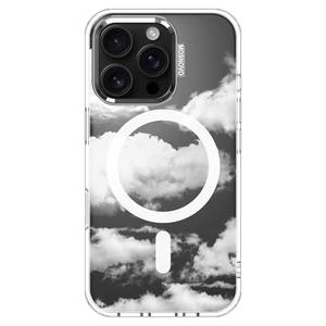MOSNOVO Case for iPhone 16 Pro, [Compatible with Magsafe] [Buffertech 6.6ft Military-Grade Drop Protection] [Anti Peel Off Tech] Clear Phone Case Design - Cloud