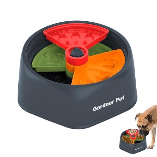 Gardner Pet Adjustable Slow Feeder Bowl for Medium/Large Dogs – 9.85'' L Size with Suction Base, Detachable Puzzle Insert & Freeze-Friendly Design (BPA-Free)