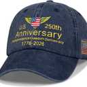 250 Anniversary USA Hat,United States of America 250th Anniversary Cap,US Patriotic Merchandise Gifts
