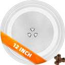 12" Microwave Replacement Turntables, Microwave Glass Plate Compatible with Replacement Part of W11367904/ W10337247/ AP6892124/ W11335034/ WPW10337247 etc Dishwasher Safe