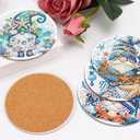mrpwnle 8 Pack Diamond Art Coasters Kits - Gnomes Diamond Painting Coasters Kit Set with Holder Cork Pads, DIY Non Slip Coaster Craft Kits for Adults Beginners Ideal Gifts