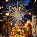 Gold Christmas Tree Topper 13.7inch, No DIY Exploding Gold Star Christmas Tree Topper Decorations