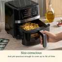 Cuisinart Air Fryer, 2.6-Quart Compact Basket Fryer with 3 Cooking Functions to Air Fry, Roast, and Bake, 3 Airfryer Presets, Dishwasher-Safe Parts, AIR-80, Stainless Steel & Black