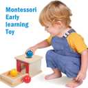 Adena Montessori Wooden Toy for 6-12 Month Baby 3 Balls,Sorting and Stacking Colorful Learning Education Toy for Toddler Kid 1-2 Year Old, Preschool Girl and Boy Gift(Full Size Typical)