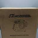 5/8" x 100 FT Retractable Garden Hose Reel by HOZEREEL, Outdoor Garden Hose Reels - Automatic Self Retract Wall Mount Hose Reel Enclosed Storage, Any Length Lock, 10 Pattern Nozzle-Grey