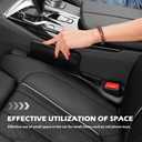 YGDMD 2PCS Car Gap Filler with Storage Slots,Upgrade Version Car Seat Gap Filler Organizer for Keys and Phone Holder,Multi-Purpose No Drop Seat Guard Avoid Items Droping (Black)