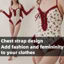 Women's Strawberry Print One Piece Beach Swimsuit with Cross-Back & Lace Trim,Tummy Control V Neck Bathing Suits (XL)