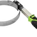 OEMTOOLS 87115 Swivel Oil Filter Wrench, Oil Filter Removal Tool for Removing 4-3/4" - 5-3/4" Filters in Tight Spaces, Dimpled Steel Band with Grippers, Padded TPR Handle