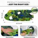 Premium 3D Moss Bath Mat Soft Green Bathroom Rug | Thick, Absorbent & Non-Slip Carpet | Machine Washable Forest-Inspired Bath Mat with Real Moss Look Nature Touch Bathroom Decor (42x19 in)
