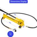 CP-700 Hydraulic Hand Power Pump - Portable with 10000psi Max Pressure Output, Compatible with Jack, Cutter, Puncher and Other Hydraulic Tools