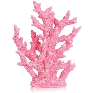 TkoYuHm Artificial Coastal Dorm Fish Aquarium Coral Ornament Decor Realistic Aquatic Plant Marine Themed Gifts for Beach Coastal, Living Room, Bathroom- Pink