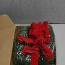 2 Pack Pine Cypress Garland with Bow Pine Cones Berry for Xmas Front Door Outdoor Holiday Decor