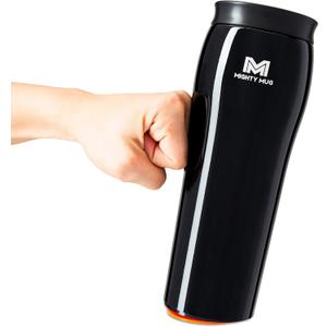 Mighty Mug | The Untippable Mug | Grips When Hit, Lifts for Sips | Insulated Stainless Steel Tumbler | Cupholder Friendly | Gifts for Women Men All | Leakproof | 6 Hour Hot / 24 Cold | 16oz | Midnight
