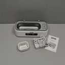 SUNPOW Ultrasonic Jewelry Cleaner Machine Dual Chambers for Contact Lenses & Jewelry, 45kHz Sonic Cleaner for Silver & Gold, Rings, Earrings, Glasses, Watches, Necklaces  Quiet 45dB, Deep Cleaning