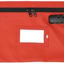 GIDABRAND Medicine Bag with Lock | 12x8 Inch Med Bag | Medication Bag for Traveling | Small Medication Travel Bag | Kids Medicine Bag | Pills Locking Zipper Pouch Storage Case Organizer (Red)