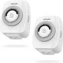 TiFFCOFiO Indoor Mechanical Outlet Timer, 3 Prong Timers for Electrical Outlets, 24-Hour Programmable Plug in Christmas Light Timer, ETL Listed (2 Pack)