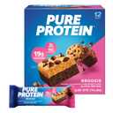 Pure Protein Brookie Protein Bars  20g Protein, 3g Sugar, 190 Calories (12 count) Low Sugar* High Protein Snack - Gluten Free - Perfect for a Healthy Snack