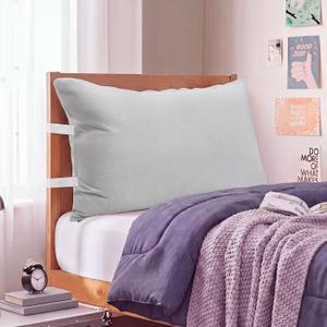 Barydat Twin XL Dorm Headboard Pillow, Plush Back Support,Light Gray