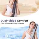 KPNEOL Travel Pillow, Neck Pillow Ergonomic Memory Foam Pillow for Airplane, Adjustable & Ultra-Lightweight with Dual-Sided Fabric for Flight, Car, and Office Use, Grey