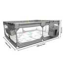 Baby Playpen with Mat 75"*59", Extra Large Playpen for Babies and Toddlers with Storage Bag, BPA-Free, Non-Toxic, Safe No Gaps Playards for Babies, Sturdy Safety Play Yard for Indoor Outdoor Fun, Grey