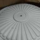FRUITEAM 23-lbs Round Patio Umbrella Base Pre-Filled Umbrella Stand 15" Sun-Flower-Pattern Heavy Duty Market Umbrella Base Stand for Patio, Outdoor, Swimming Pool, White