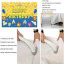 Cartoon Banana Birthday Backdrop 8x6ft Movie Theme Photo Background Boys Girls Happy Birthday Party Cake Table Decoration Banner