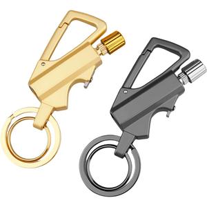 2 Pack Permanent Match Keychain Lighter, Metal Infinity Lighter, Forever Lighters with Bottle Opener, Waterproof Match, EDC Emergency Matchstick, Survival Flint Fire Starter (Fuel Not Included)