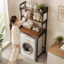 4-Tier Mini Fridge Stand with Storage for Dorm, 26 inches x 23 inches x 68 inches
