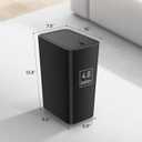 TIPGO Bathroom Trash Can with Lid, 4 Gallon / 15 Liter Small Garbage Can, Press Top Bin, Plastic Wastebasket with Pop-Up Lid for Bedroom, Living Room, Office (Black)