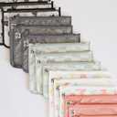 Tiny Twinkle Diaper Bag Organizing Pouches | Mess-Proof Clear Front Travel Organizer Bags | TSA Approved Toiletry Bag Set for Baby and Mom Essentials (Black Checkers)