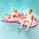 River Tubes for Floating Heavy Duty Inflatable Floating Lounger Premium River Water Rafts Pool Float with Cup Holder Above Lake for Adults
