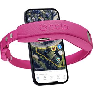 Halo Collar 4, GPS Wireless Dog Fence & Dog Training Collar with GPS Tracker, Subscription Required, Waterproof, Orchid, One Size