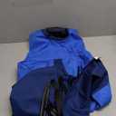 BRKURLEG Dog Raincoat Adjustable Dog Rain Jacket with Hood Dogs Waterproof Rainproof Jacket with Leash Hole Pet Poncho Rain Coat Poncho with Reflective Strip, Blue, XXXL (XXXL(Back Length26.7"))