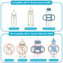 Sippy Spout Nipples for Dr. Brown's Narrow Baby Bottle & Glass Bottles and Narrow Sippy Spout Bottles,Leak-Proof Replacement Silicone Bottle Spouts Nipple BPA-Free, 6m+, 4 Count