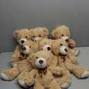 MaoGoLan 7Pcs Bulk Teddy Bears Stuffed Animals Baby Shower, Soft Small Stuffed Bears in Bulk, 13.5" Cuddly Mini Teddy Bears Centerpiece,Wedding,Party,Engagement (Tan)