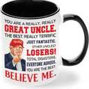 Uncle Gifts - Uncle Christmas Gift From Niece Nephew - Fathers Day, Birthday, Christmas Idea - Funcle Ceramic Mug 11oz