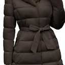 PAPILLON D'OR WEAR YOUR WINGS Women's Long Puffer Coat with Belt, Hood & Furry Lining - Knee-Length Winter Jacket XL