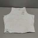 ATHMILE Womens Double Lined Crop Tank Tops Casual Basic Shirts Sleeveless Workout Tops Cute Summer Clothes Teen Girls (X-Large, White)
