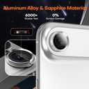 Camera Lens Protector for iPhone Air, Aluminum Alloy Sapphire Glass Camera Cover Screen, Anti-drop, Case Friendly-Cloud White