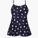 JINXUEER Women's Plus Size Flowy Swimsuit Crossback Tankini Top Modest Swimwear, Size 16