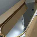 55x20" Arched Full Length Mirror with Stand, Gold Long Floor Mirrors, Full Body Dressing Mirror Over The Door, Tempered Glass Safety Wall Mirror for Bedroom, Living Room, Bathroom, Entryway Decor