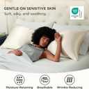 Bedsure Satin Body Pillow Cover with Zipper, Similar to Silk Body Pillow Pillowcase, Soft & Breathable Long Pillow Case, Cooling & Silky Long Pillowcase for Hair and Skin, Gifts, Beige, 20x54 Inches