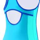 G Gradual Girl's One Piece Swimsuits Racerback Kids Bathing Suit Modest Swimwear for Girl Athletic Competition 7-16Y (Blue, S)