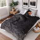 Heated Blanket Electric Blanket Full Size 72''x84'', Soft Flannel Heating Blanket with 10 Hour Auto Off - 5 Heat Settings - Machine Washable - Dark Grey (02 - Drak Grey)