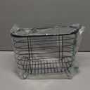 mDesign Newspaper and Magazine Rack for Bathroom, Office, Entryway - Matte Black