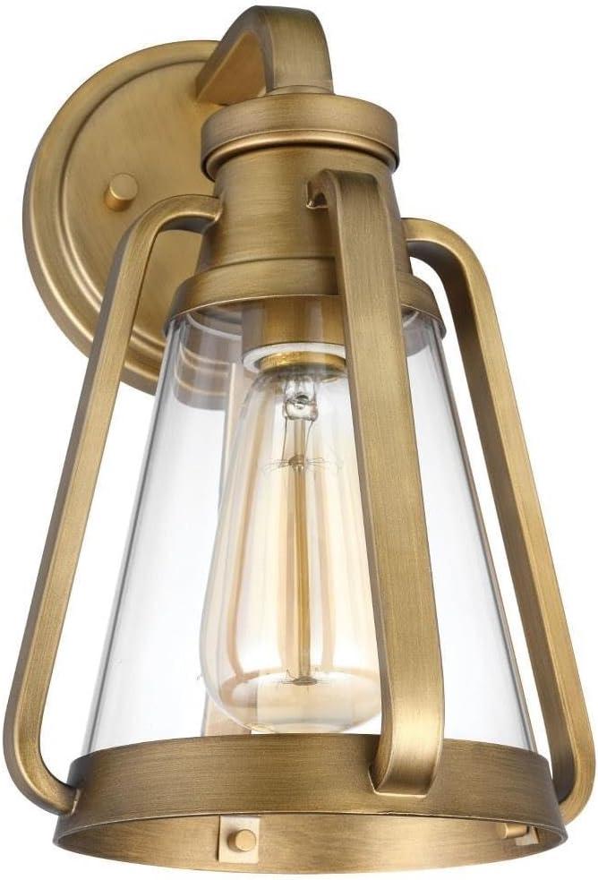 Nuvo Lighting Everett Natural Brass Seven-Inch One-Light Wall Sconce