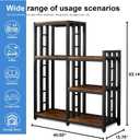 YCHF 6-Tier Kitchen Bakers Rack, Utility Storage Shelf, Mini Fridge & Microwave Oven Stand Table, Coffee Bar, Adjustable Shelves Freestadning for Kitchen Home Office, 40.55" W x 15.75" D x 53.14" H